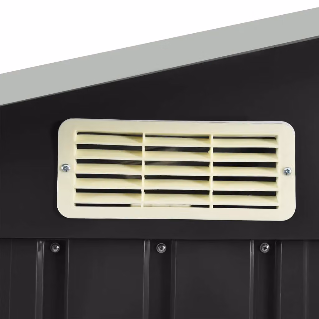 Berkfield Home Garden Shed with Shelving in Anthracite Grey, W/D/H: 205 x 130 x 183 cm – 3
