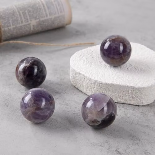 Myga Amethyst Healing Crystal Sphere in Purple – 3