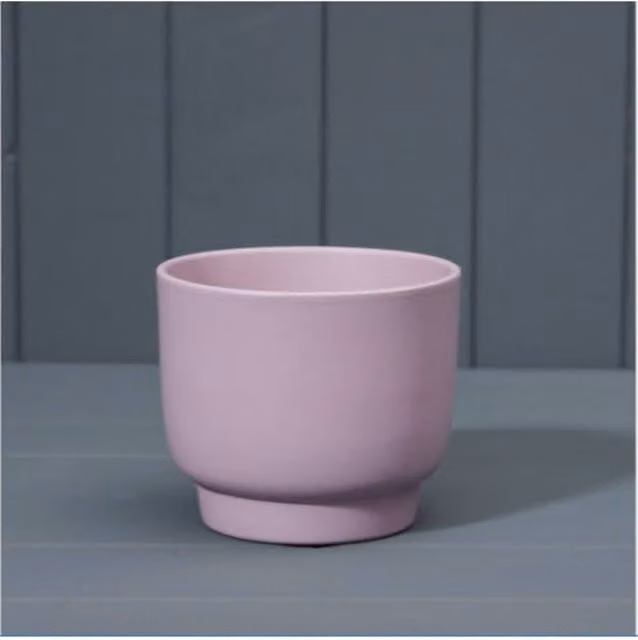 KDMD Matt Lavender Footed Griebling Ceramic Pot in Purple