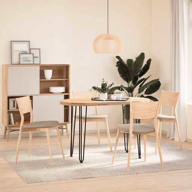 Berkfield Home Hairpin Table Legs, 4 Pieces, Black, Height: 72 cm, Solid Steel