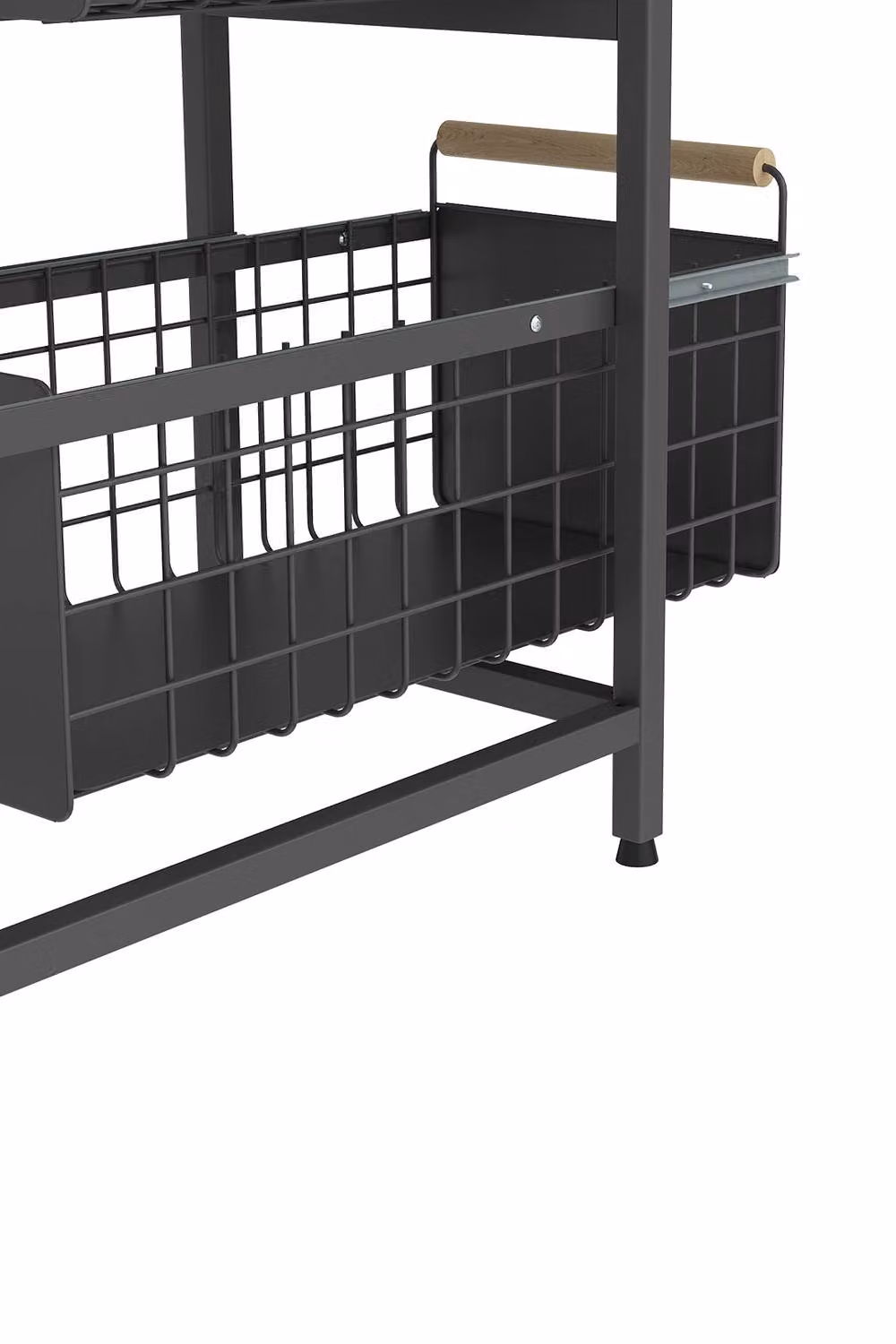 Garden Sanctuary Two-Tier Metal Kitchen Pull-Out Storage Organiser in Grey, W: 42.0 cm, D: 39.0 cm – 3