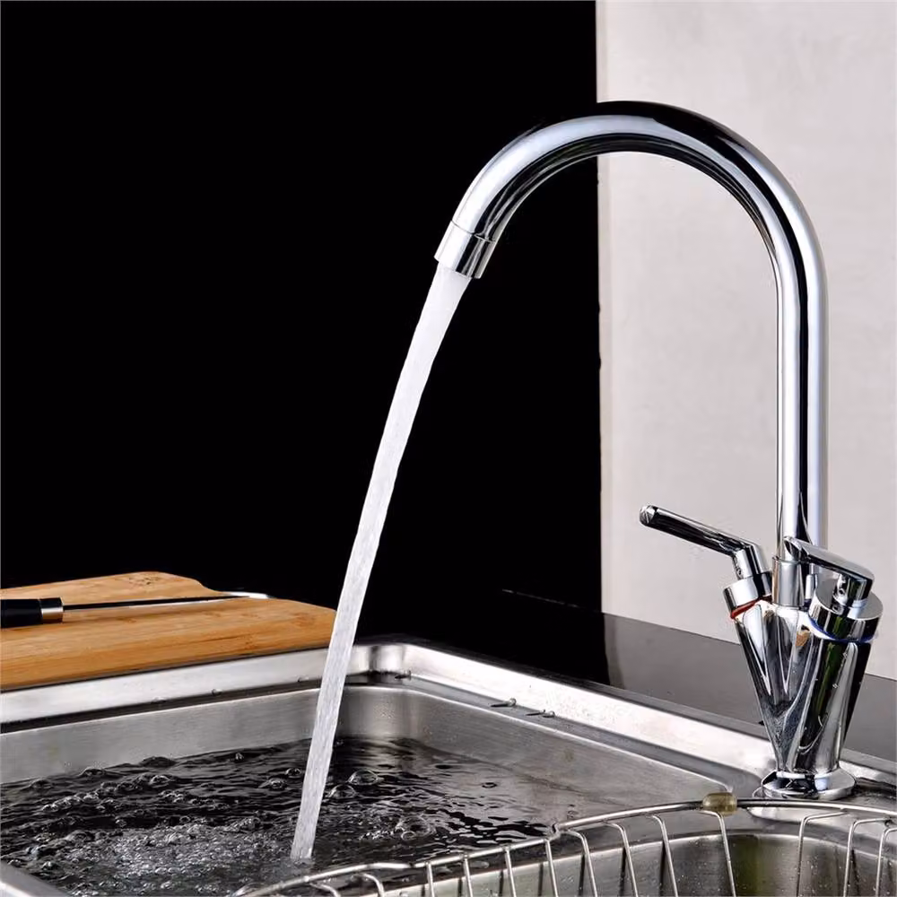 SPETLEK Twin Lever Chrome Basin Mixer Tap in Silver – 2