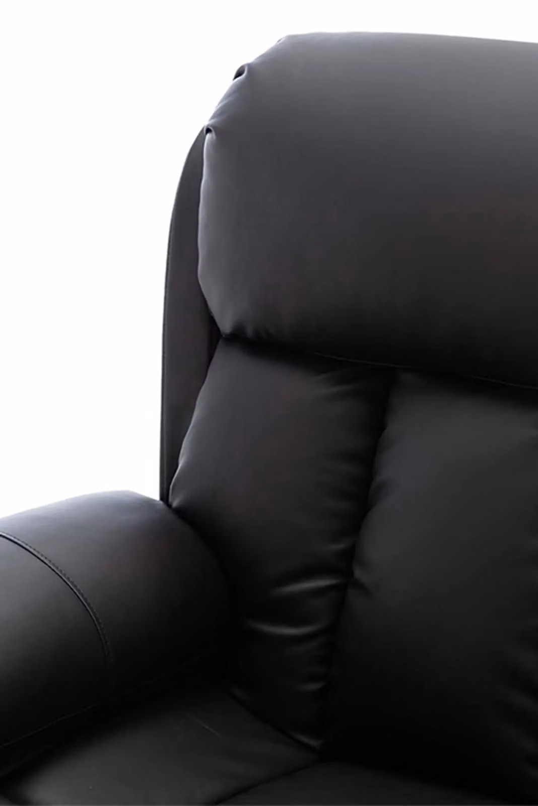 More4Homes Chester 2+3 Seater Manual Recliner Sofa Set in Black Bonded Leather – 4
