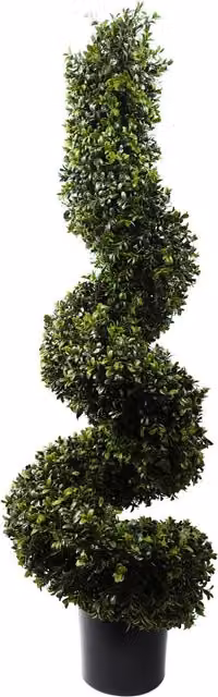 Green UV Resistant Spiral Boxwood Artificial Tabletop Tree