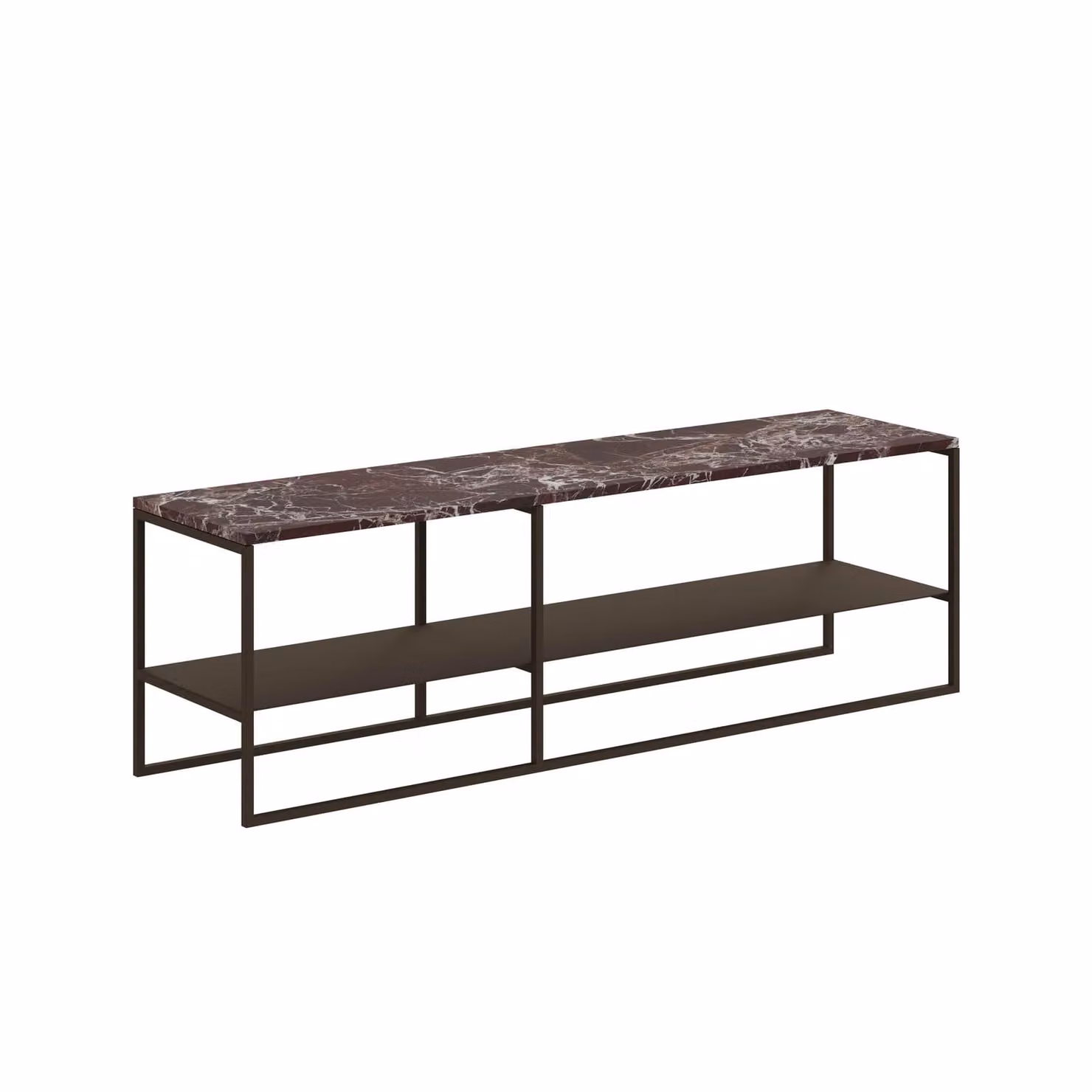 Dome Deco SIMAY Modern Marble Console Table in Brown