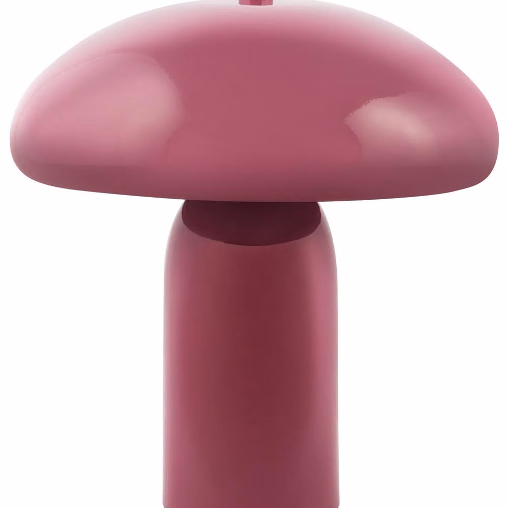 Wyld and Coco Red Mushroom Table Lamp with Metal Base – 2