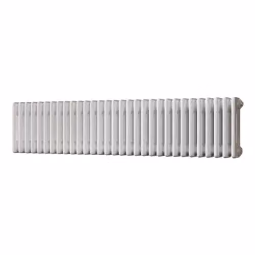 UK Radiators Alpha White 3 Column Traditional Cast-Iron Style Steel Radiator with Feet, W: 1355 mm, H: 300 mm – 2