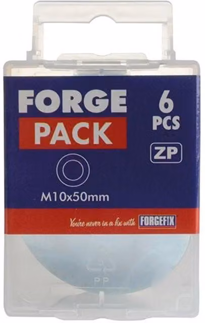 Forgefix Multicolour Galvanised Steel Flat Penny Washers