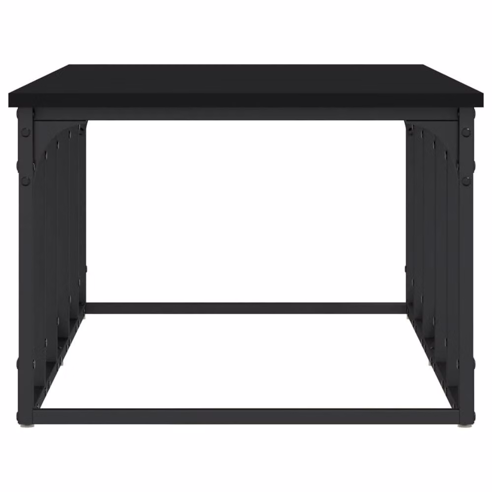 Berkfield Home Modern Black Rectangular Coffee Table, W/D/H: 100 x 50 x 35.5 cm – 4