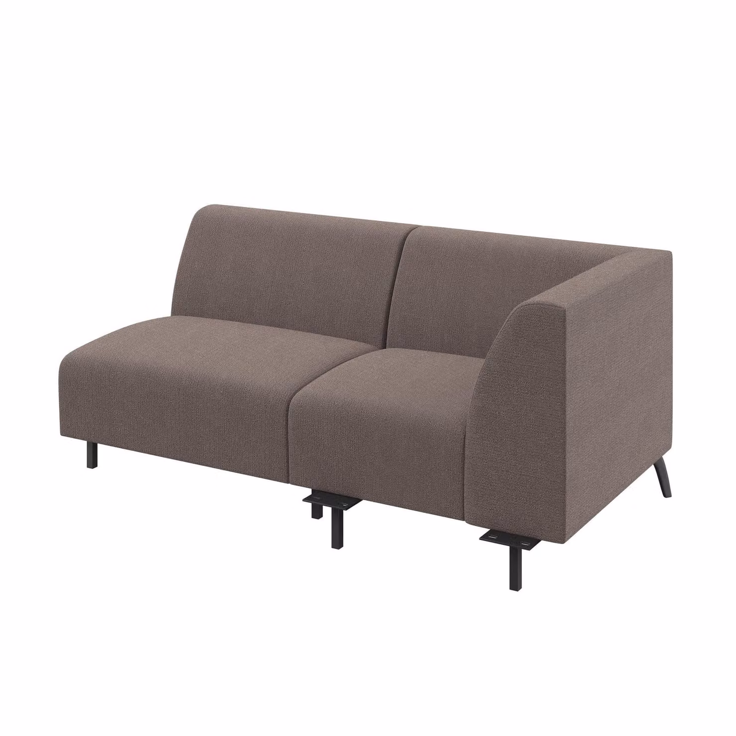 Dome Deco LUGANO Module Corner Right in Grey Fabric