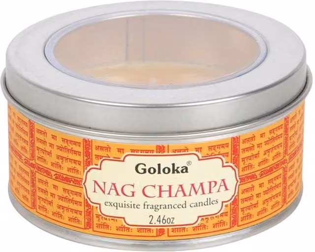 Goloka Nag Champa Soya Wax Candle in Silver