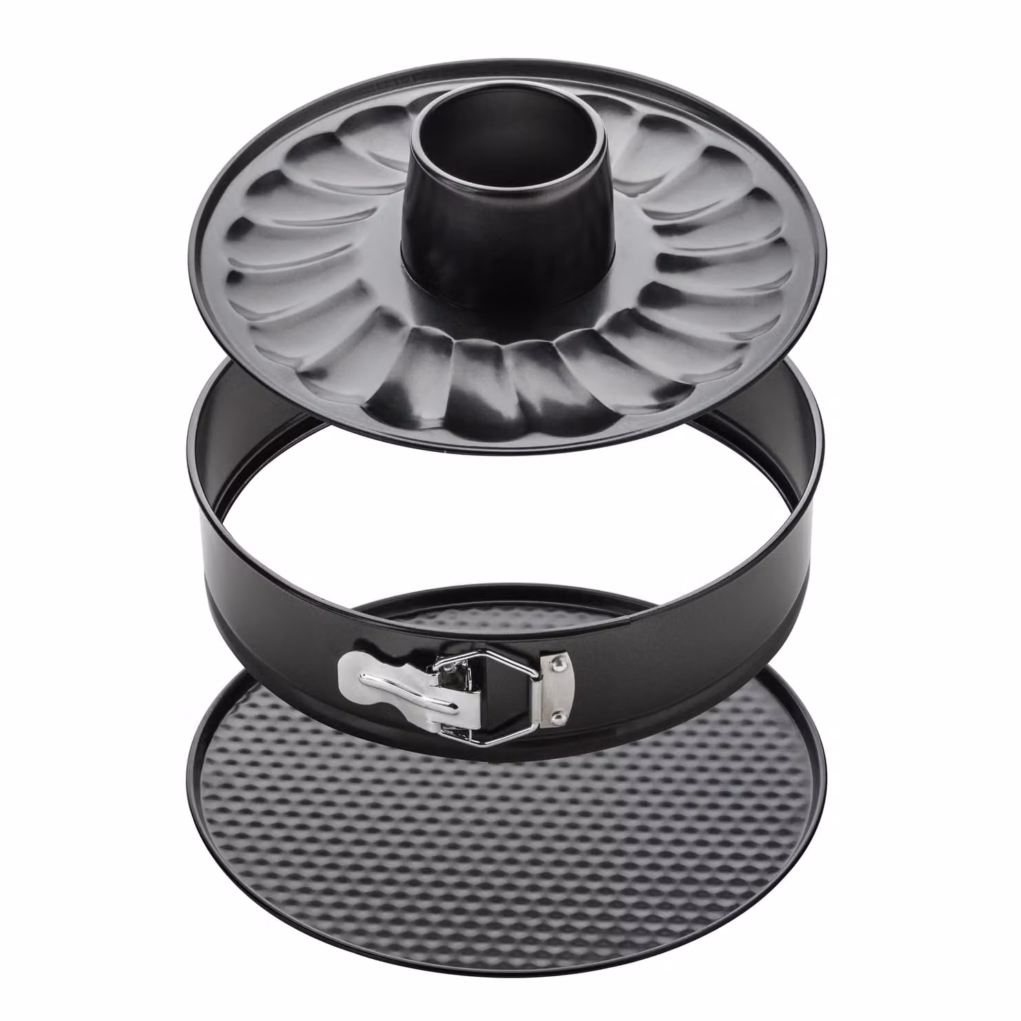 Orsina Non-Stick Round Carbon Steel Springform Cake Pan Set, Black – 2