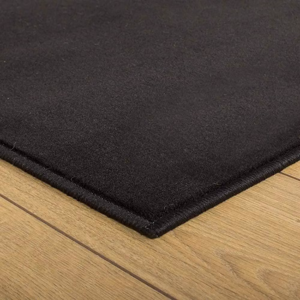 runrug Plain Black Hallway Carpet Runner Rug, W/D/H: 70 x 420 cm – 6