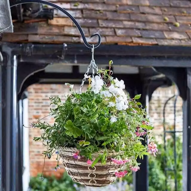 Garden Mile Cornrope Hanging Basket Planter in Brown