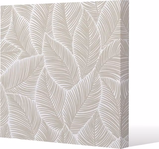 Benjamin Tate Design LTD Beige and Brown Floral Leaves Canvas Print, Width: 101 cm