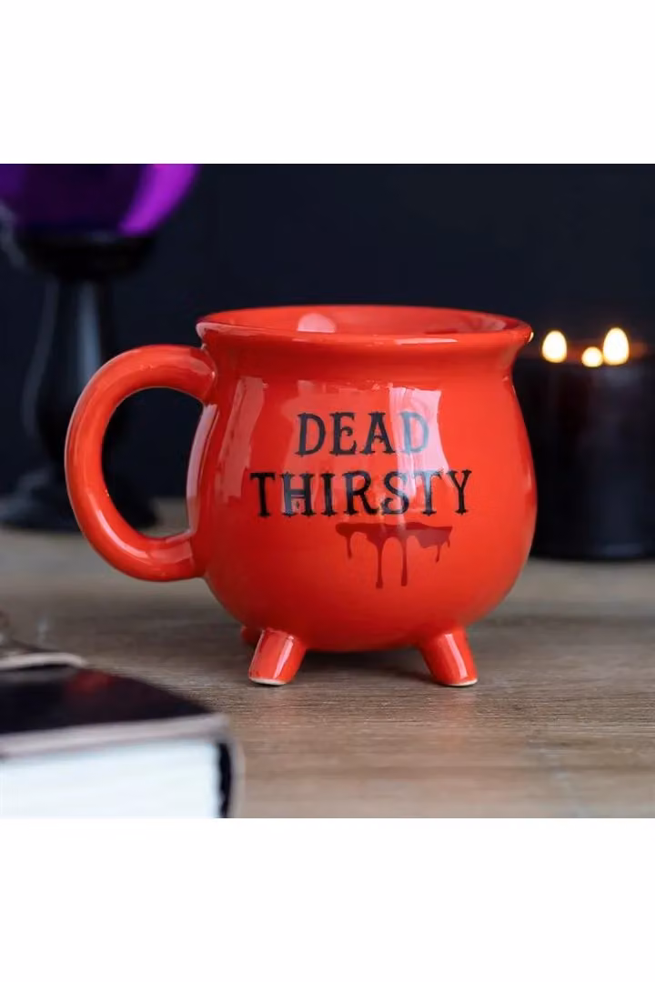KDMD Dead Thirsty Cauldron Ceramic Mug in Red – 3