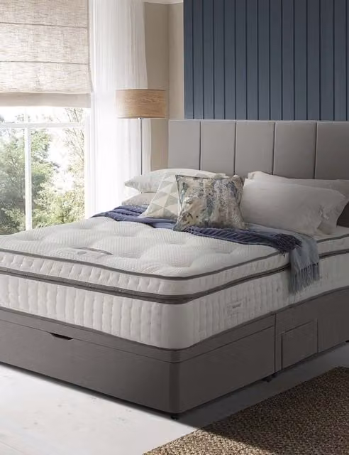 Silentnight 3000 Geltex Hybrid Pocket Boxtop Medium Mattress, White, W: 200 cm, D: 200 cm