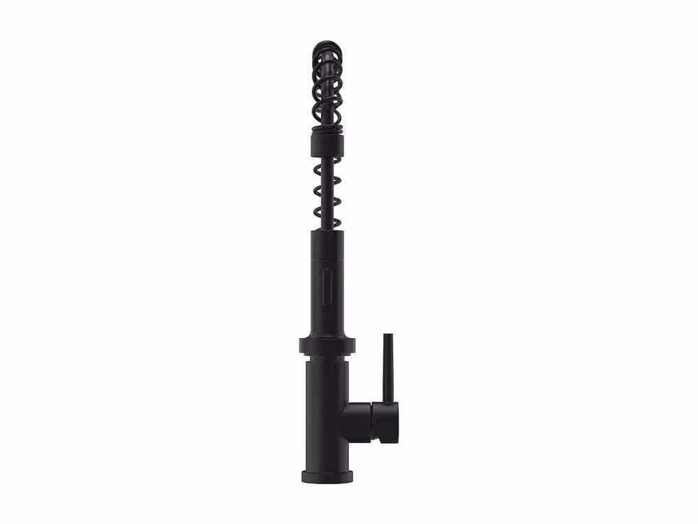 ROFLEX Stainless Steel Kitchen Tap with Pull-Out Spray and Swivel Spout, Matt Black – 2