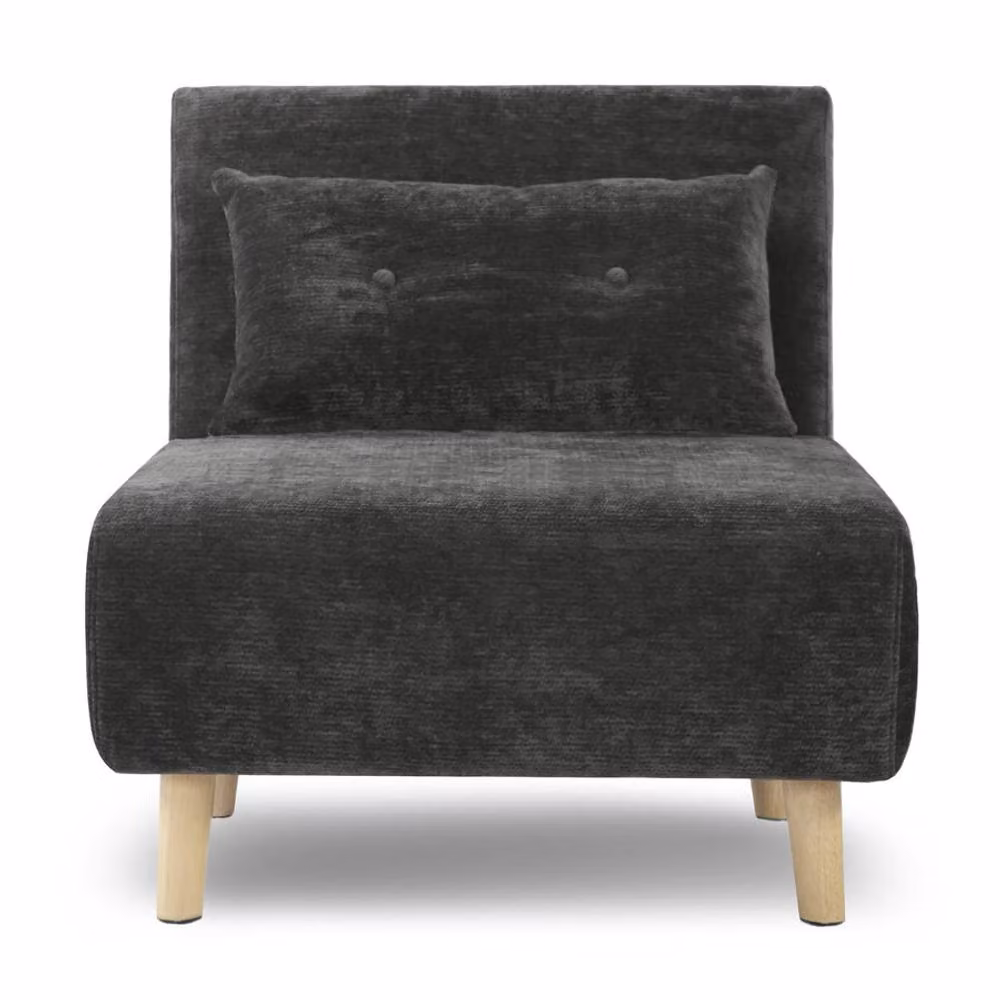 Home Garden Direct Aurora Single Sofa Bed Chair in Dark Grey Premium Fabric – 2
