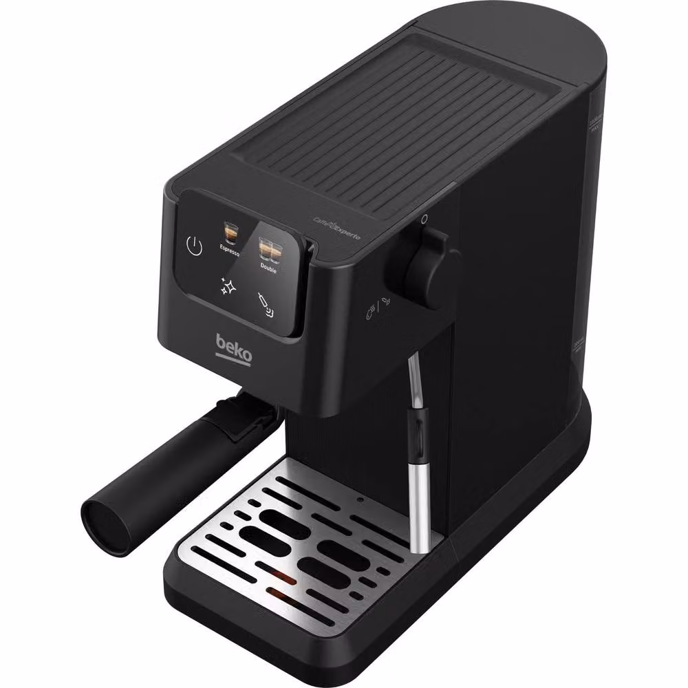 Beko CaffeExperto Manual Espresso Machine with Integrated Milk Frother and Touch Display, Black, W: 42.5 cm, D: 31.0 cm, H: 14.5 cm – 10