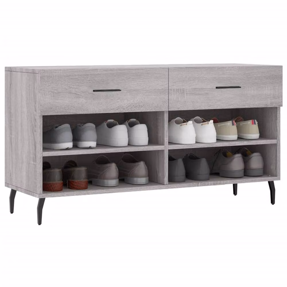 Berkfield Home Grey Sonoma Shoe Bench W/D/H: 102 x 35 x 55 cm – 3