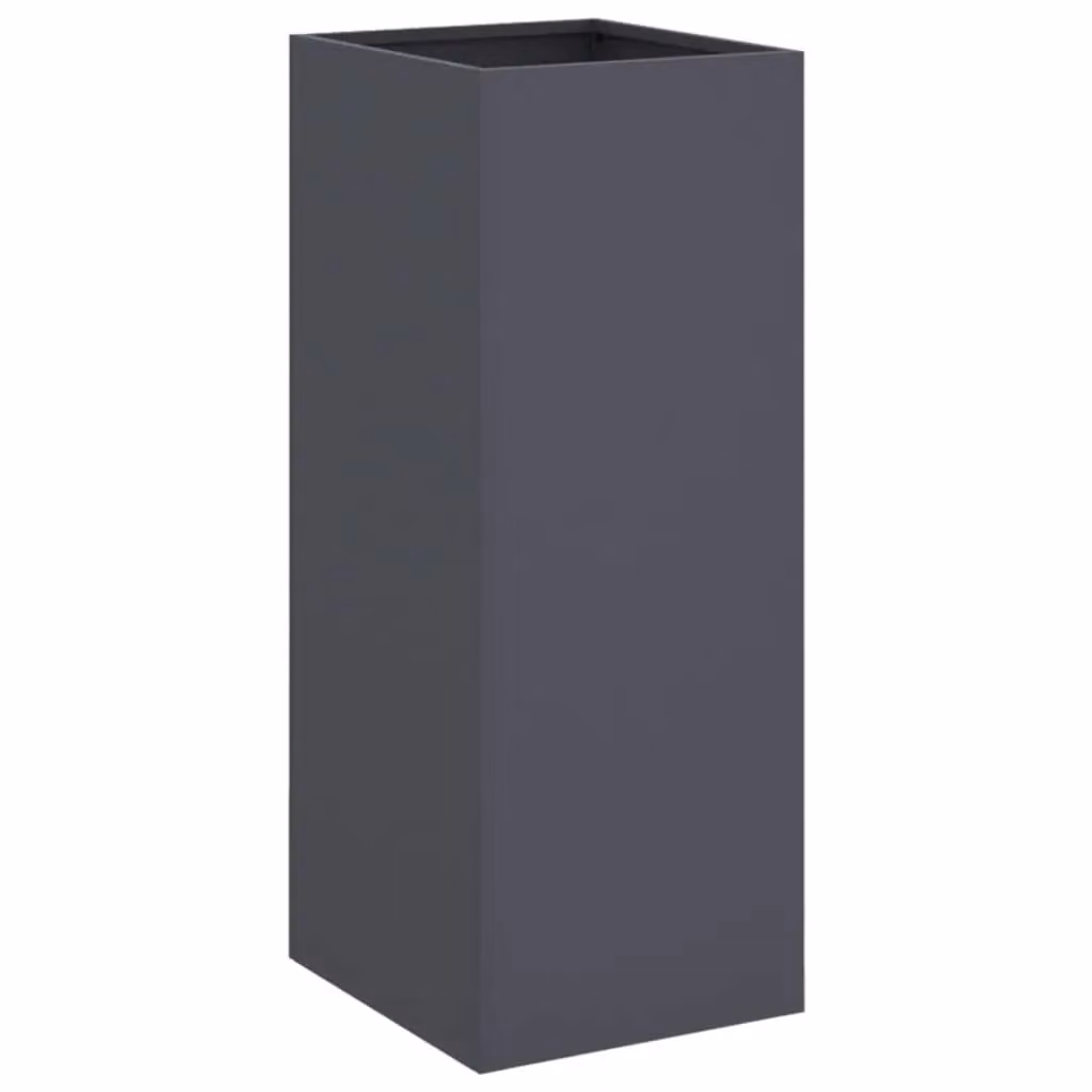 Berkfield Home Anthracite Steel Planter Tub in Black, W/D/H: 32 x 29 x 75 cm – 2