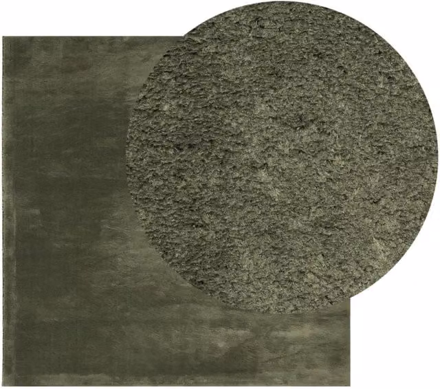 Berkfield Home HUARTE Short Pile Washable Rug, Forest Green, W/D: 160 x 160 cm – 1