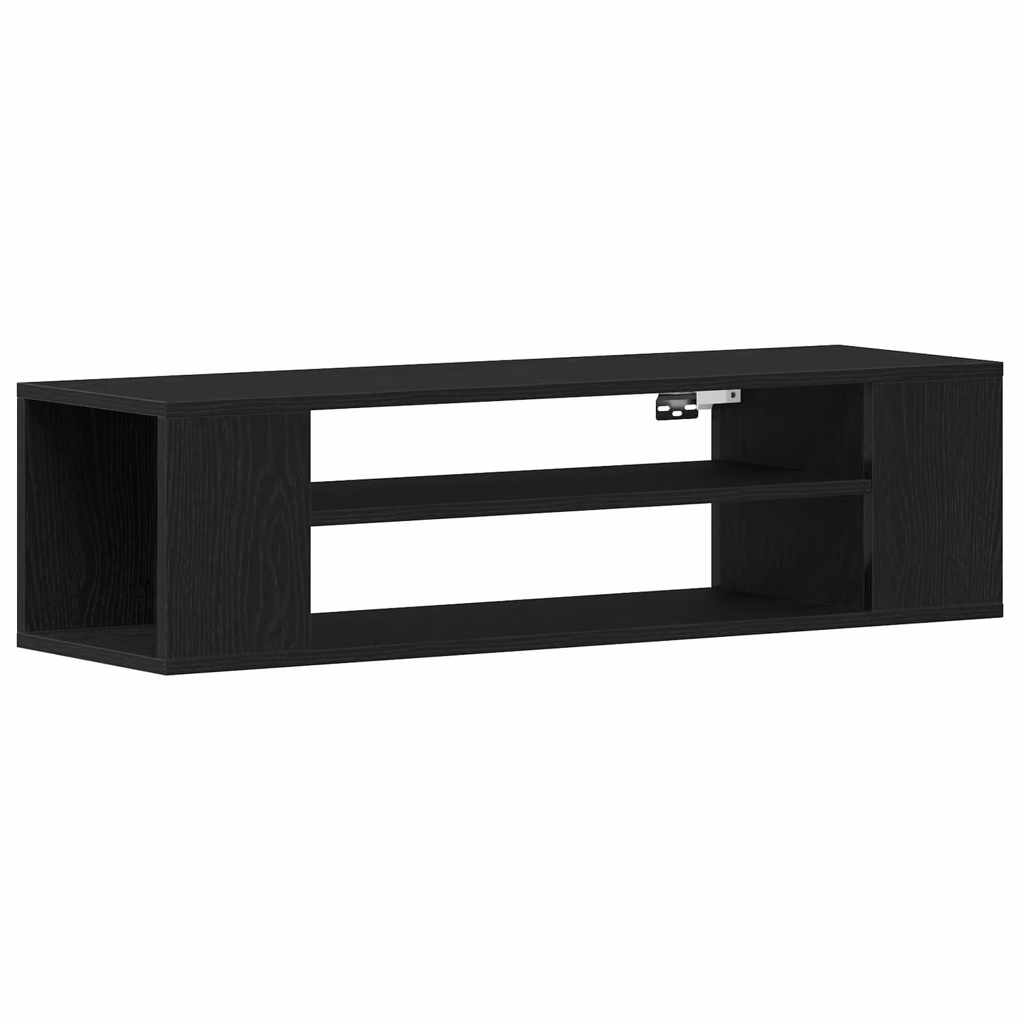 Berkfield Home Wall-Mounted TV Cabinet in Black Oak, W/D/H: 100 x 30 x 26.5 cm – 2