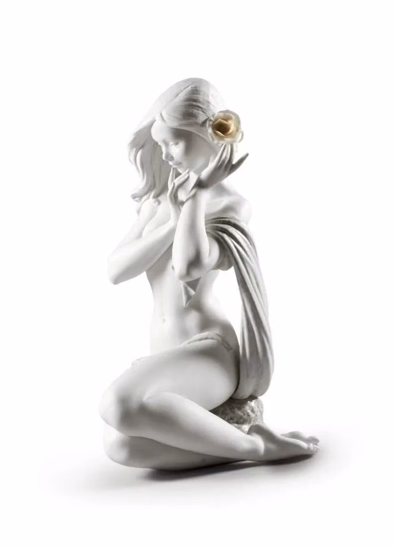 Lladró Subtle Moonlight Woman Limited Edition White Porcelain Figurine