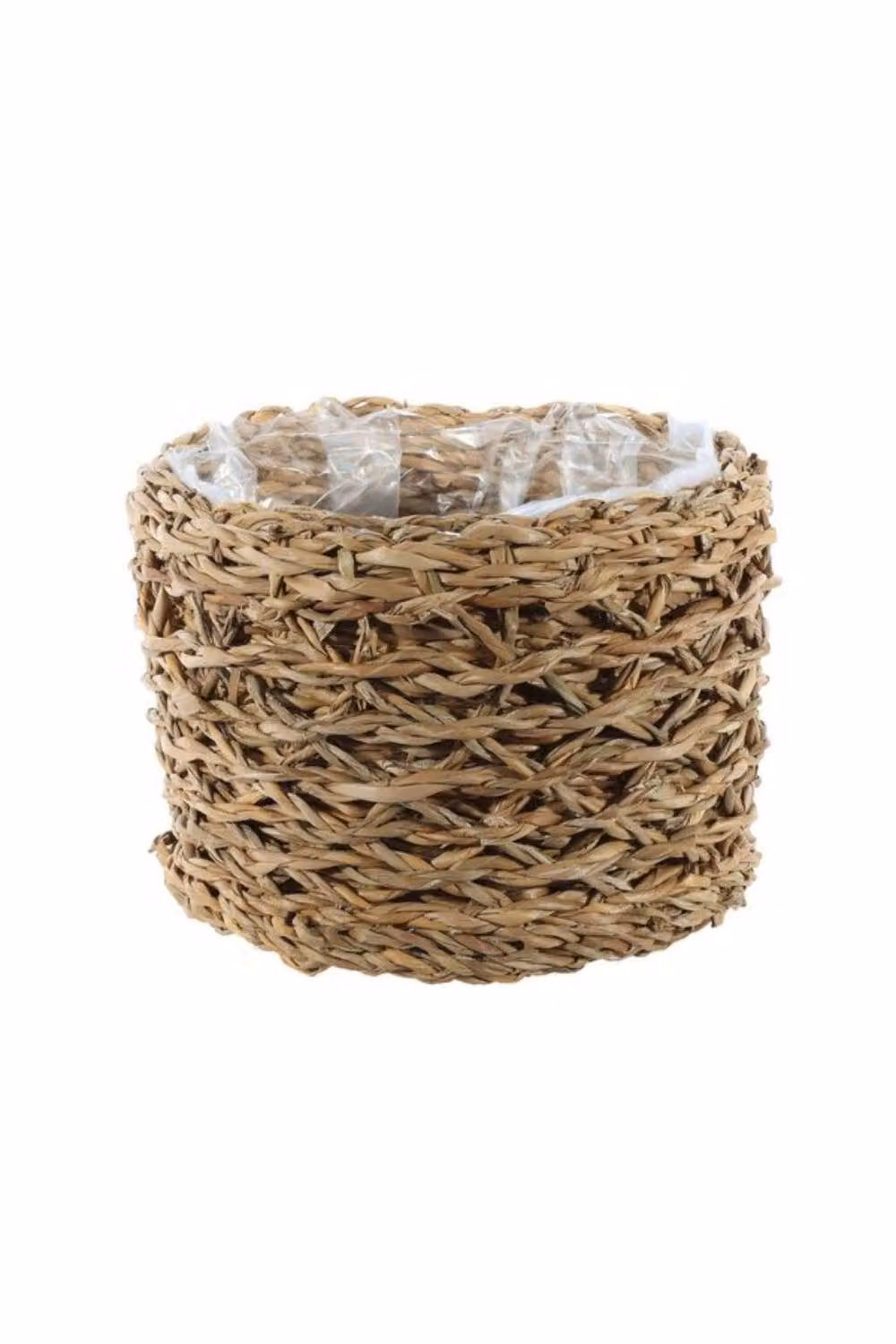 KDMD Round Natural Seagrass Basket in Brown and Beige, 2 Pack, H 15.5 cm x D 21 cm – 2