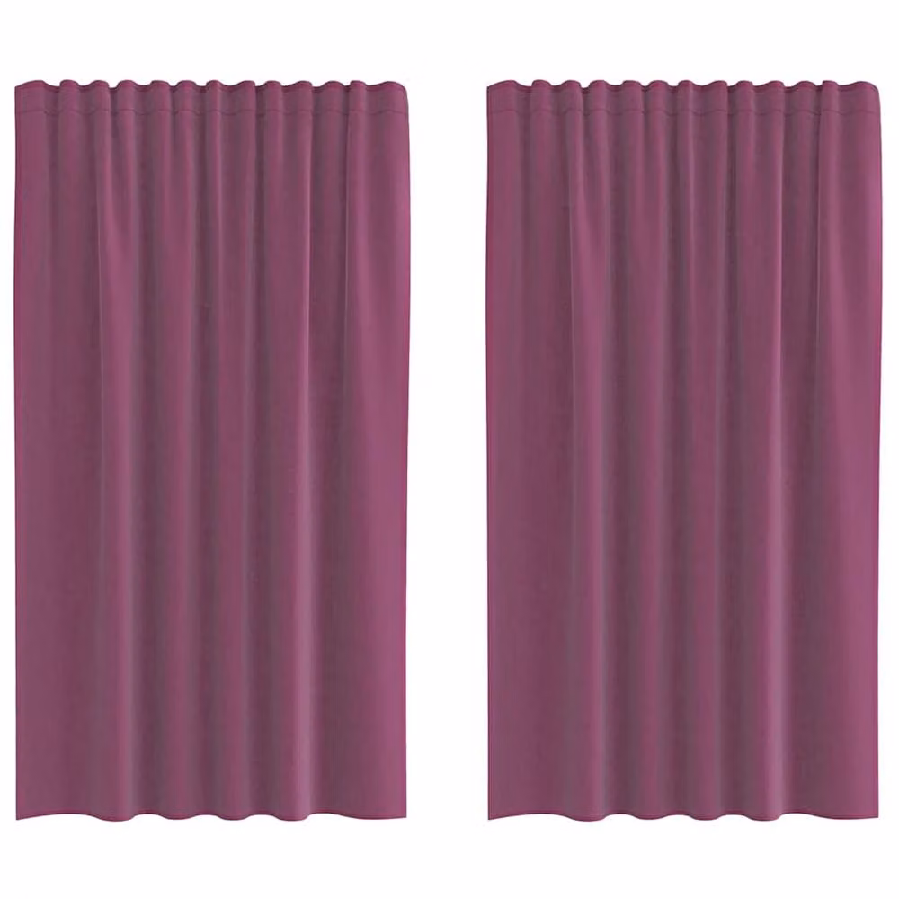 Berkfield Home Purple Voile Fabric Curtains with Rod Pockets, 2 Pack, W: 140 cm, H: 175 cm – 2