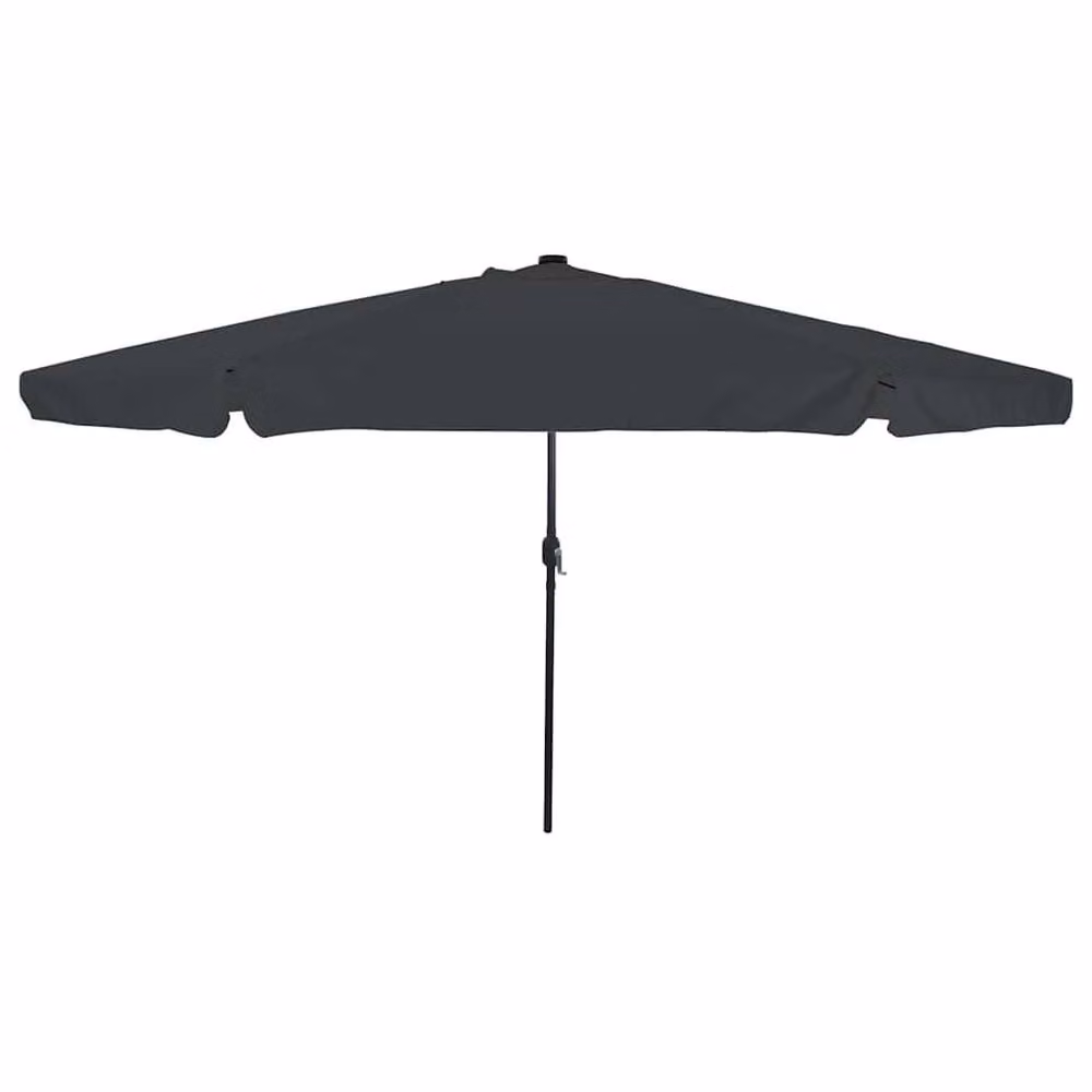 Berkfield Home Modern Garden Parasol with LED Lights in Anthracite Grey, W: 395 cm, D: 245 cm – 2