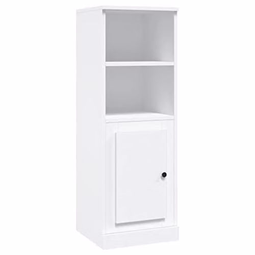 vidaXL Modern White Highboard with Hinged Doors and Internal Shelves, W/D/H: 35.5 x 35.5 x 103.5 cm