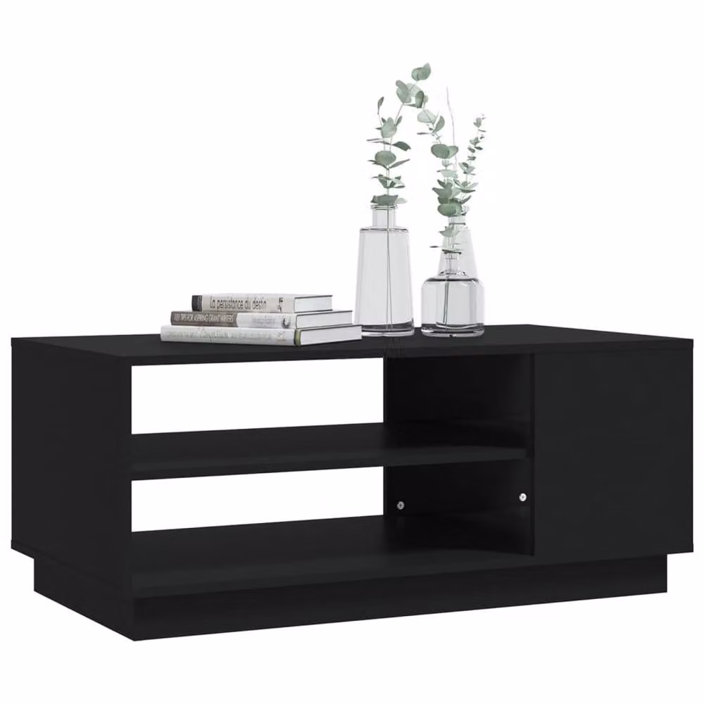 Berkfield Home Modern Black Coffee Table, W/D/H: 102 x 55 x 43 cm – 3