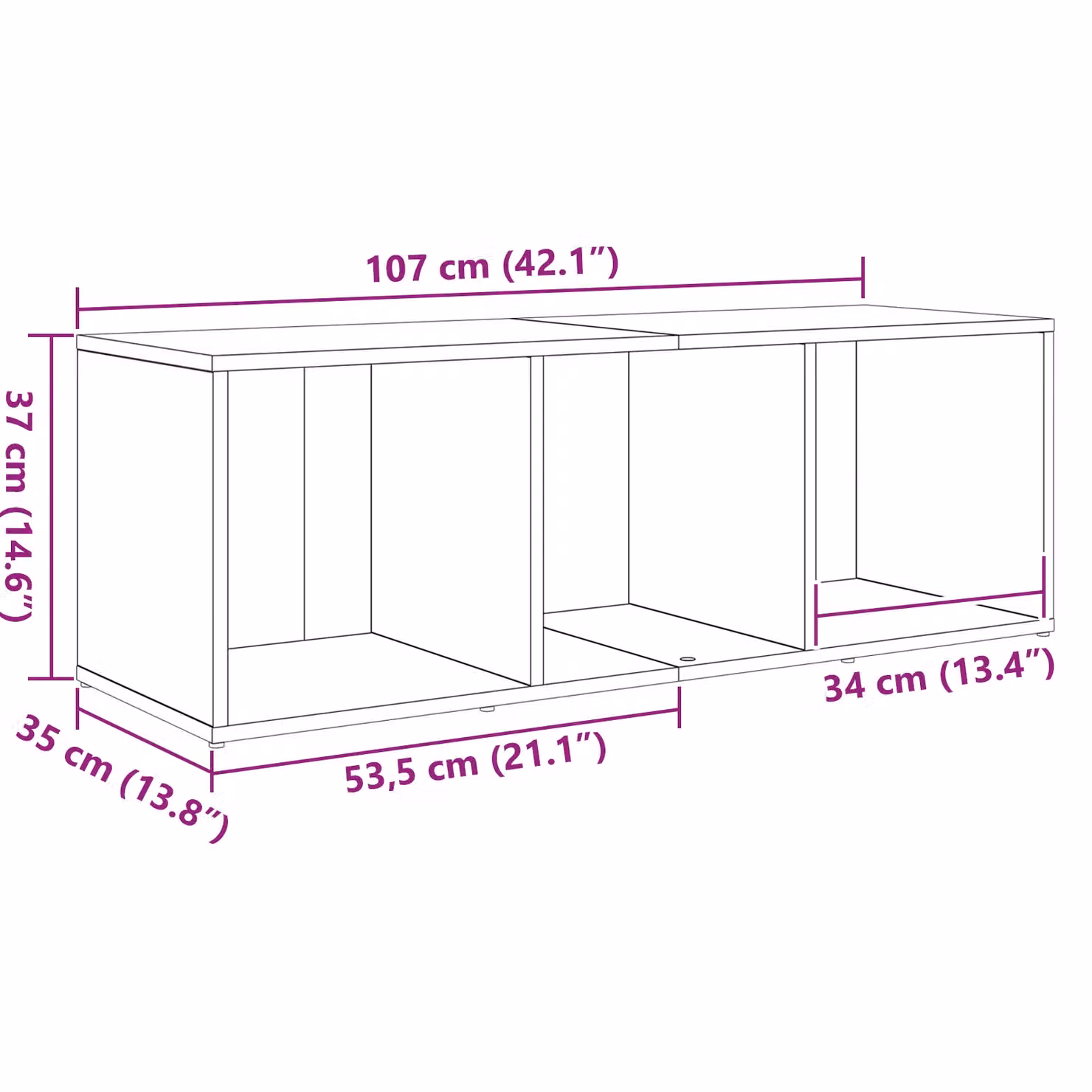 Berkfield Home TV Cabinet with Storage in Black Oak Engineered Wood – 6