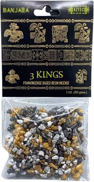 KDMD 3 Kings Banjara Tree Resin Incense, Authentic Indian Fragrance, Multicolour