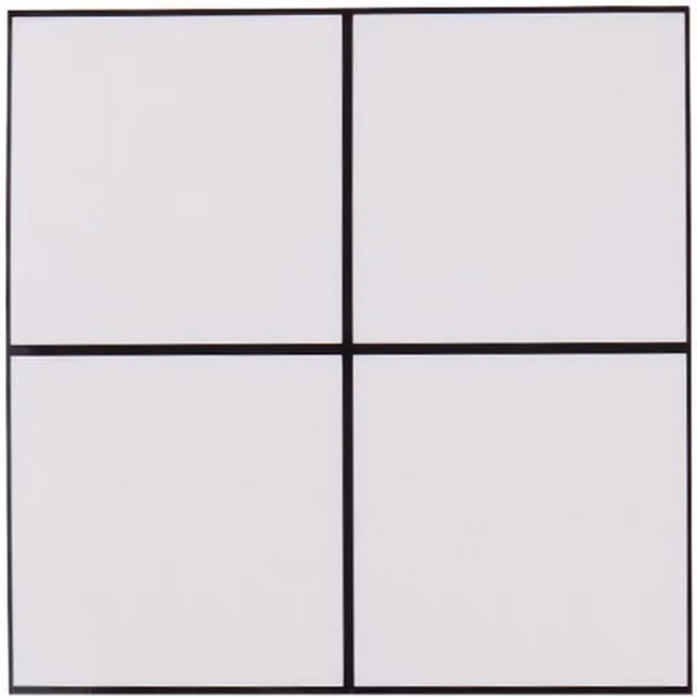 Livingandhome 10pcs Self-Adhesive Geometric Lattice Wall Tiles in White