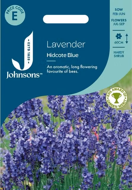 Johnsons Seeds Lavender Hidcote Blue Flower Seeds