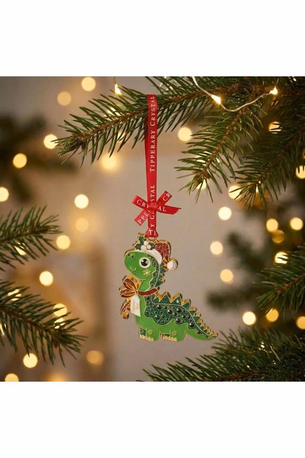 Tipperary Sparkle Dinosaur Hanging Decoration in Green and Multicolour – 2