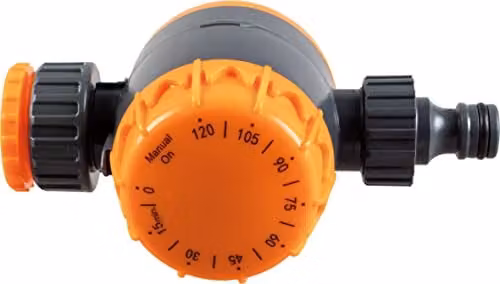 St Helens Home & Garden Mechanical Sprinkler Timer in Grey and Orange, 0-120 Minutes – 1