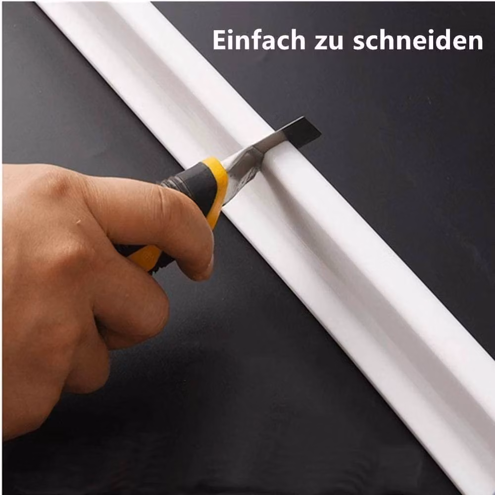 NESTLUNE White Wet Room Floor Barrier Shower Sealing Strip for Glass – 3