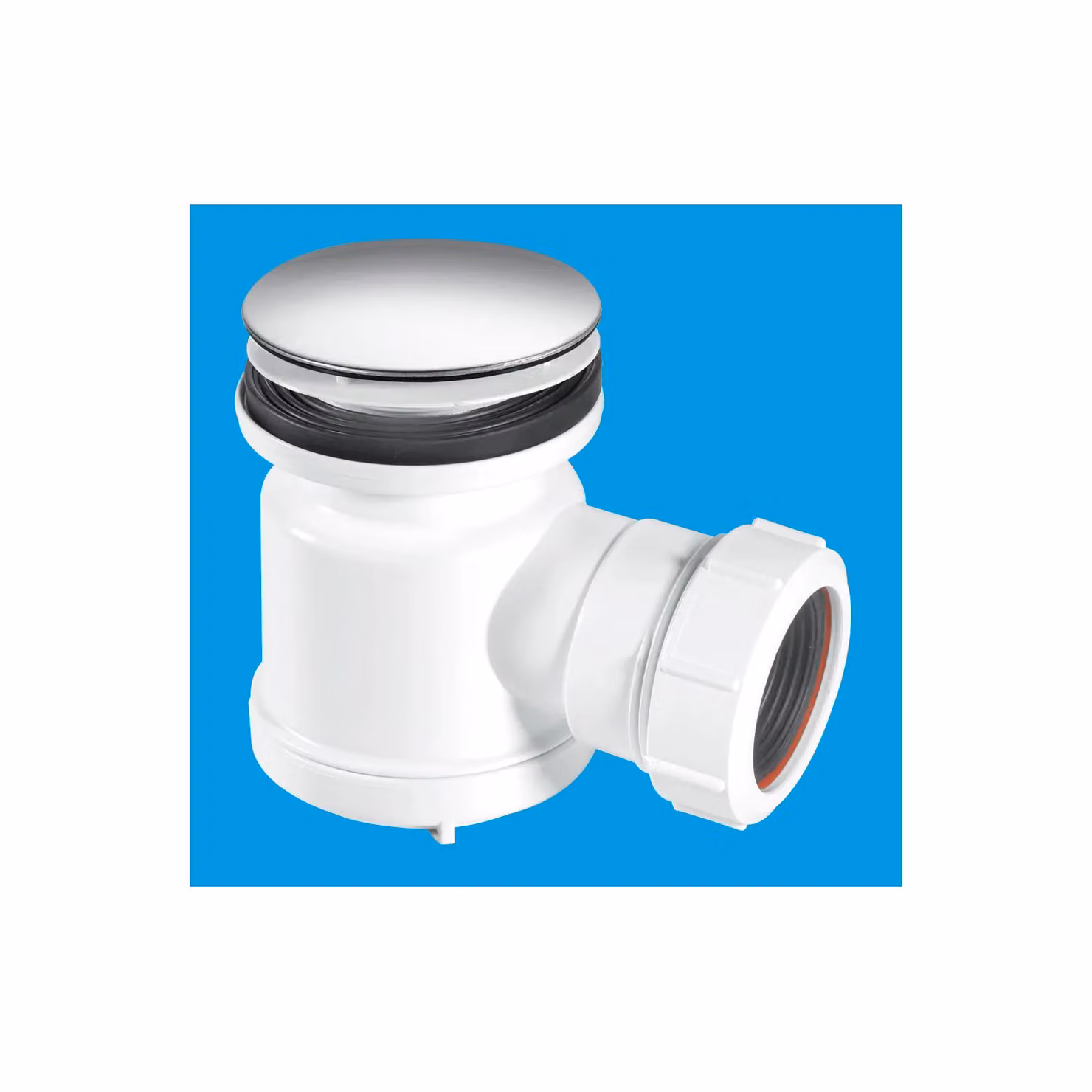McAlpine STW3-M 19mm Round Plastic Water Seal Shower Trap with Universal Outlet in White – 2