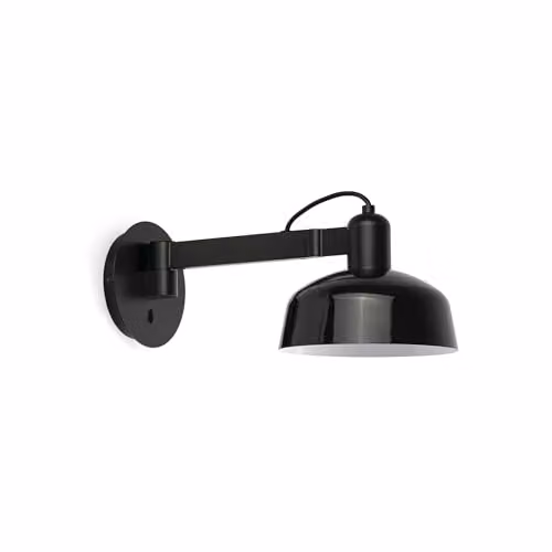 Netlighting Tatawin Arm Dome Wall Lamp in Black with E27 Socket