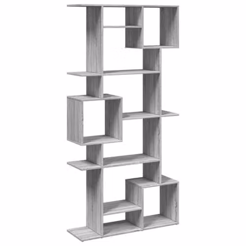 vidaXL Book Cabinet in Grey Sonoma, W/D/H: 92 x 29 x 188 cm, Engineered Wood