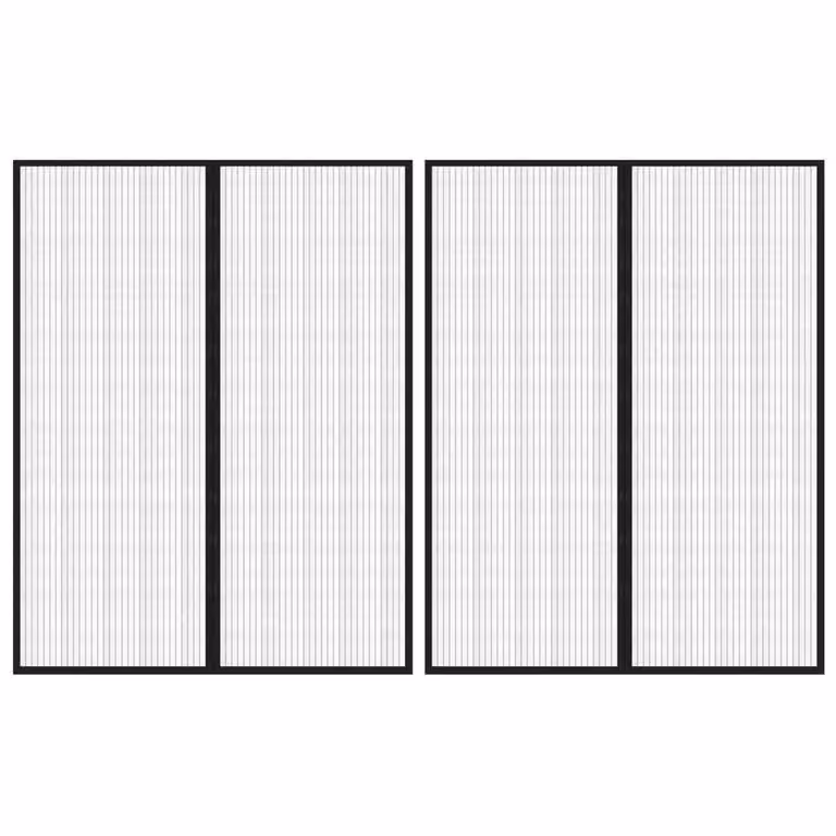 Berkfield Home Insect Door Curtains, 2 Pack, Black, W: 160 cm, H: 230 cm