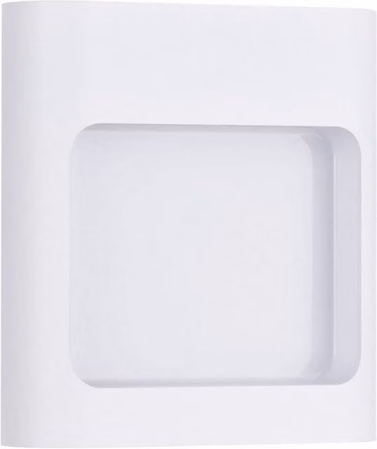 Netlighting Tall Outdoor Flush Wall Lamp in White, LED 6W, 388lm, 3000K, IP54