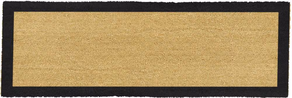 Artsy Mats Black Border Coir Doormat in Beige and Black, W/D: 120 x 40 cm – 4