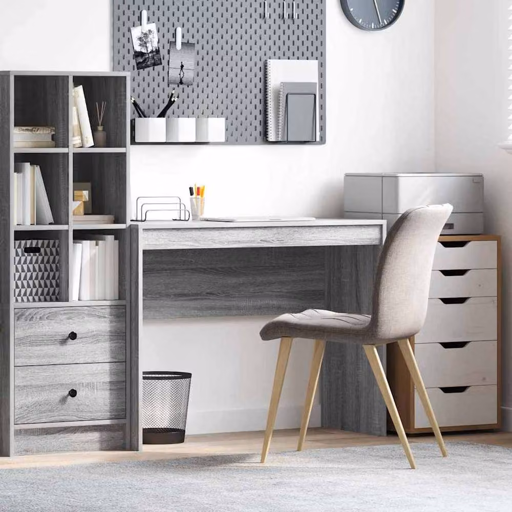 Berkfield Home Modern Computer Desk in Grey Sonoma MDF, W: 100 cm, D: 40 cm, H: 76 cm – 2