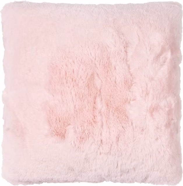Divante Pink Faux Fur Rabbit Cushion, W/D/H: 55 x 55 x 55 cm