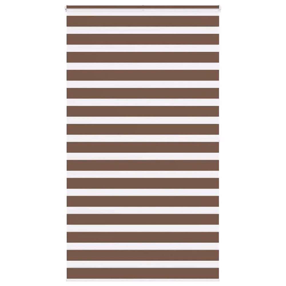 Berkfield Home Brown Zebra Day and Night Blind, W: 135 cm, H: 200 cm – 2